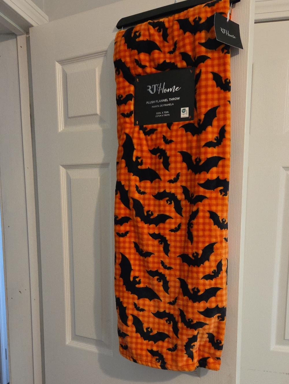 Orange & Black Kids Halloween Bat Costume Cover